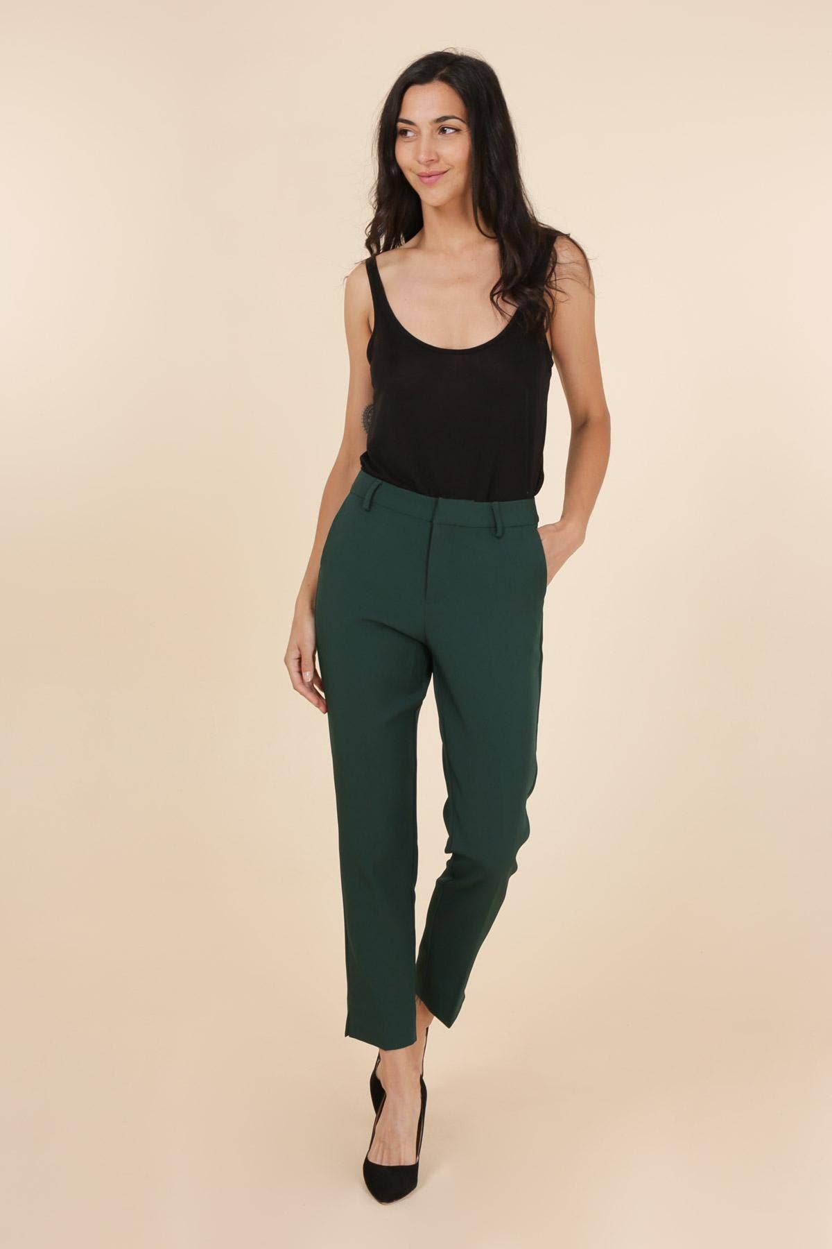 Signature High Waist Cigarette Pants