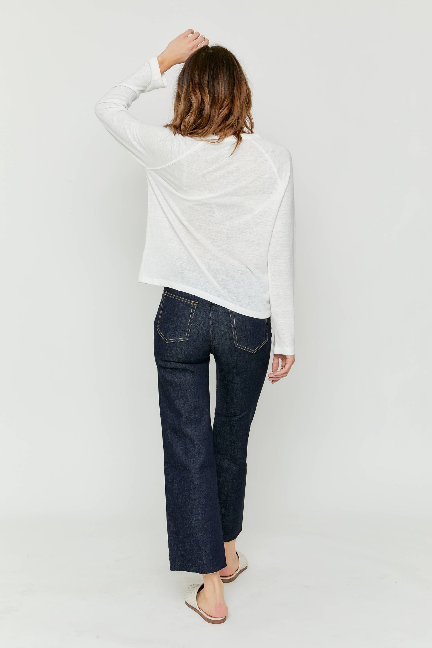 Oliver Thomas Aberdeen Ankle Crop High Rise Jean, Timbers