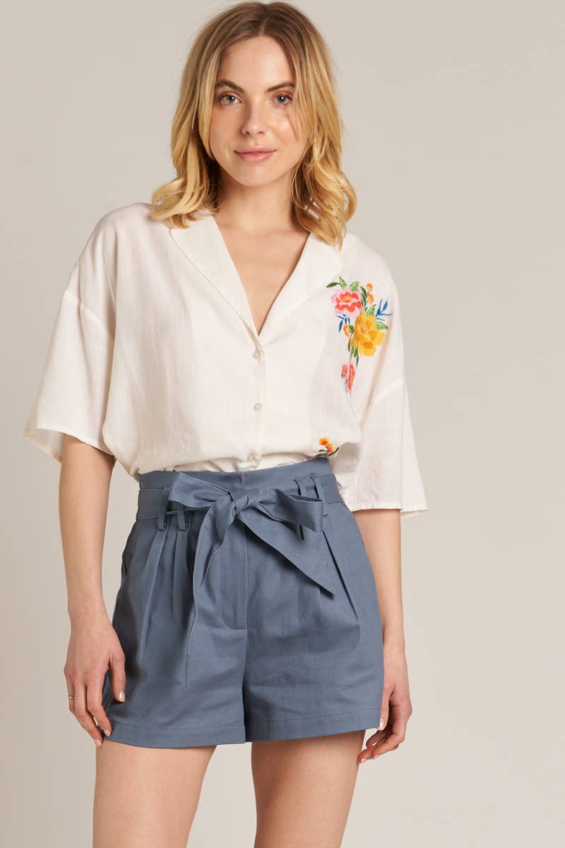 High Waisted Paperbag Shorts