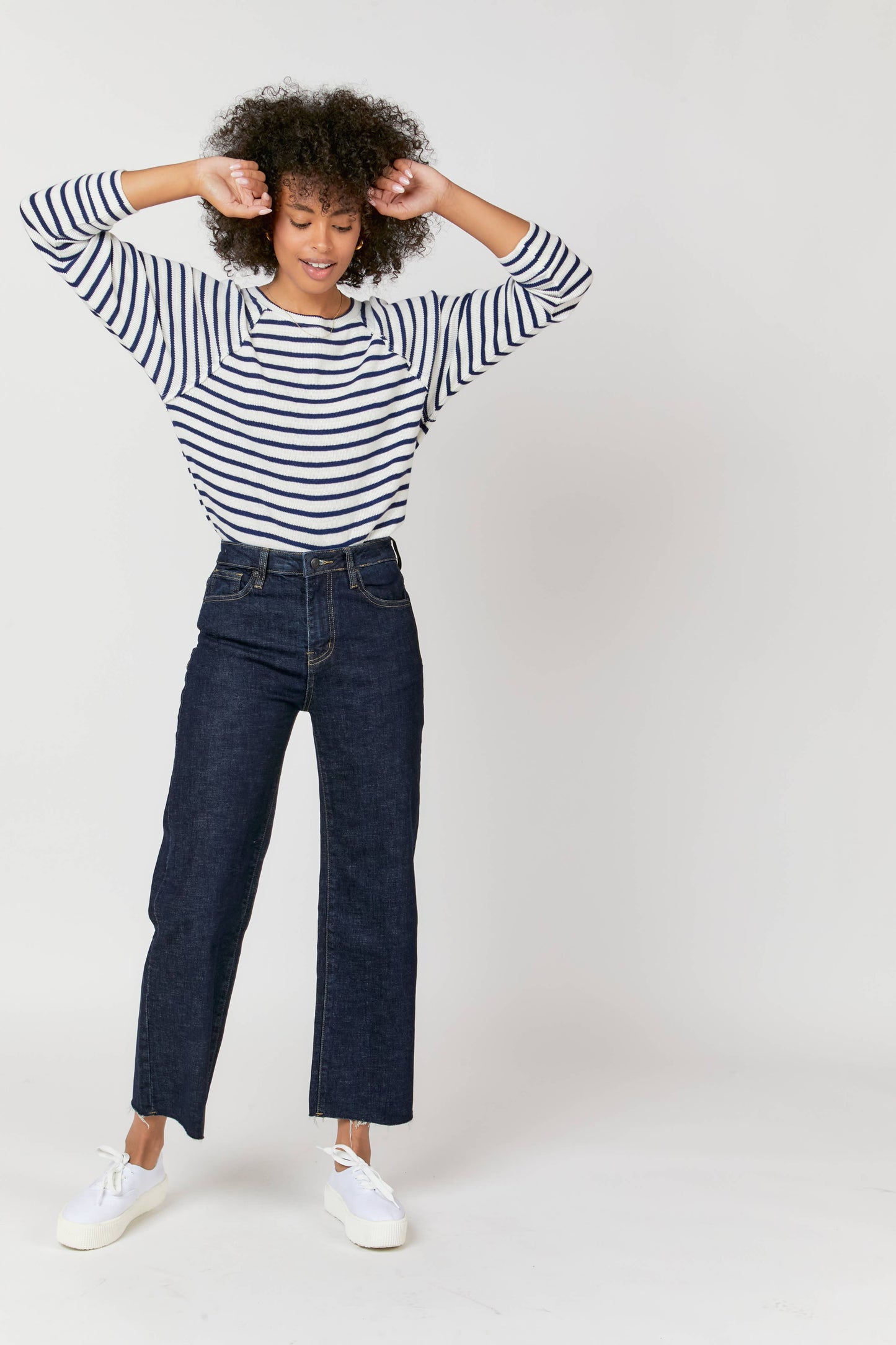 Oliver Thomas Aberdeen Ankle Crop High Rise Jean, Timbers