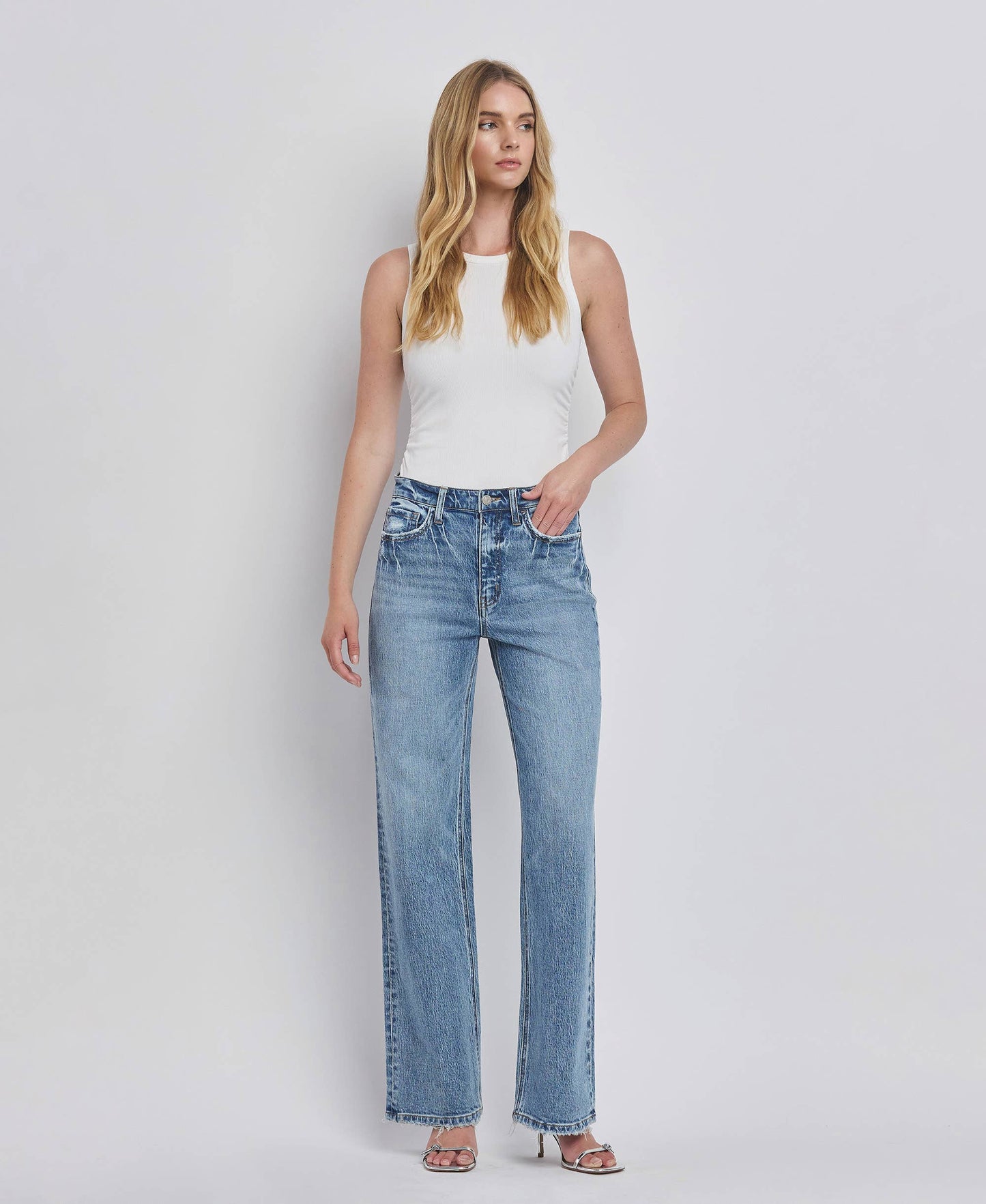 Vervet 90'S SUPER HIGH RISE WIDE JEANS