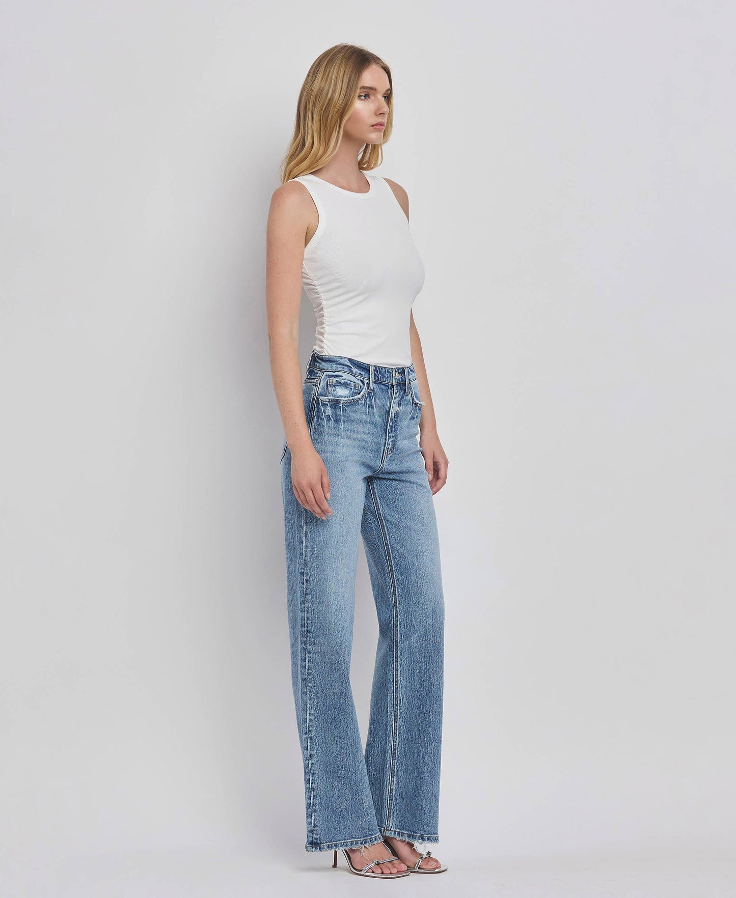 Vervet 90'S SUPER HIGH RISE WIDE JEANS