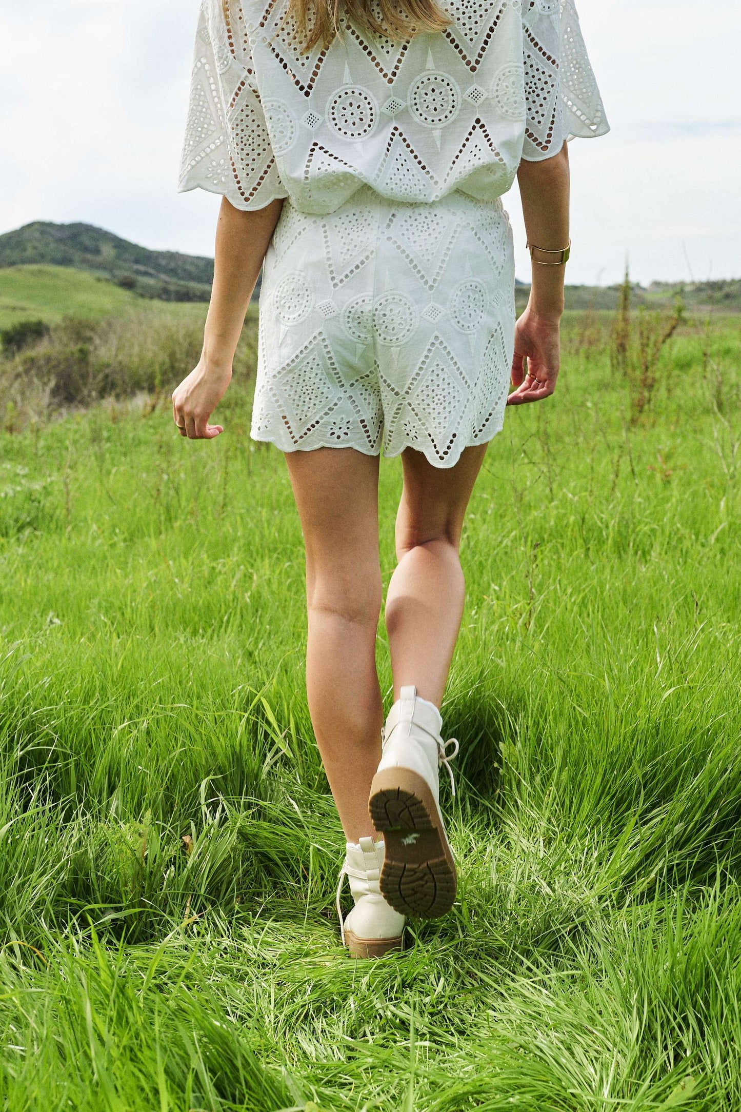Elastic Waist Laced Shorts