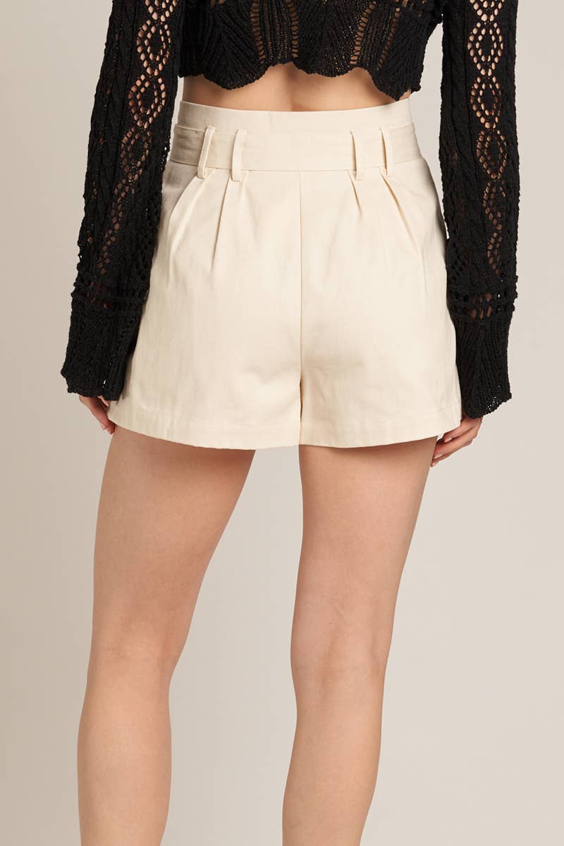 High Waisted Paperbag Shorts