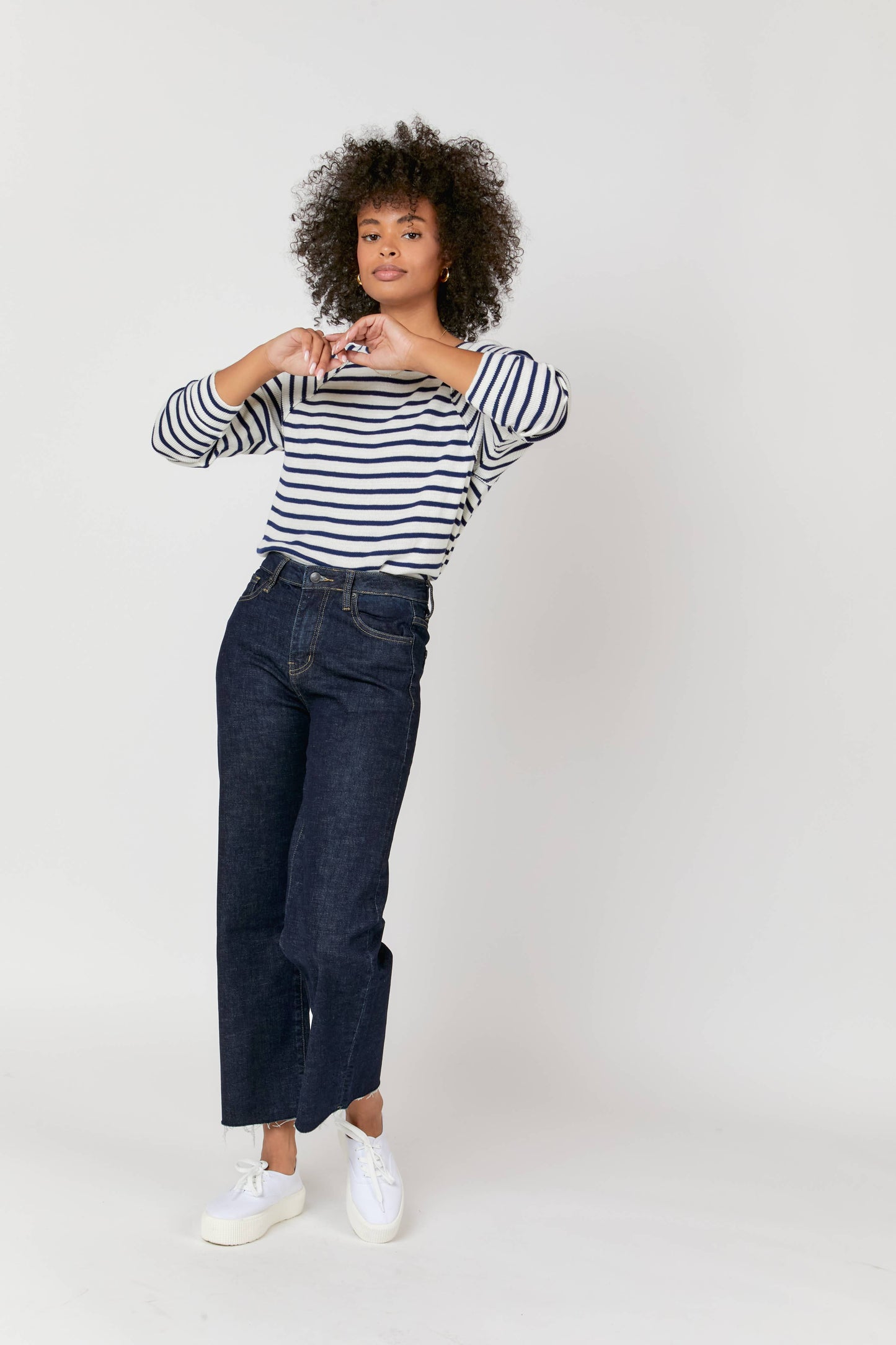 Oliver Thomas Aberdeen Ankle Crop High Rise Jean, Timbers