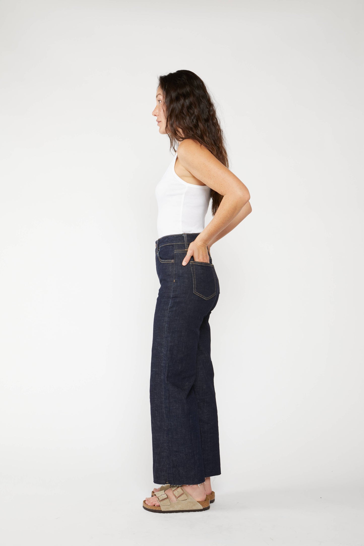 Oliver Thomas Aberdeen Ankle Crop High Rise Jean, Timbers