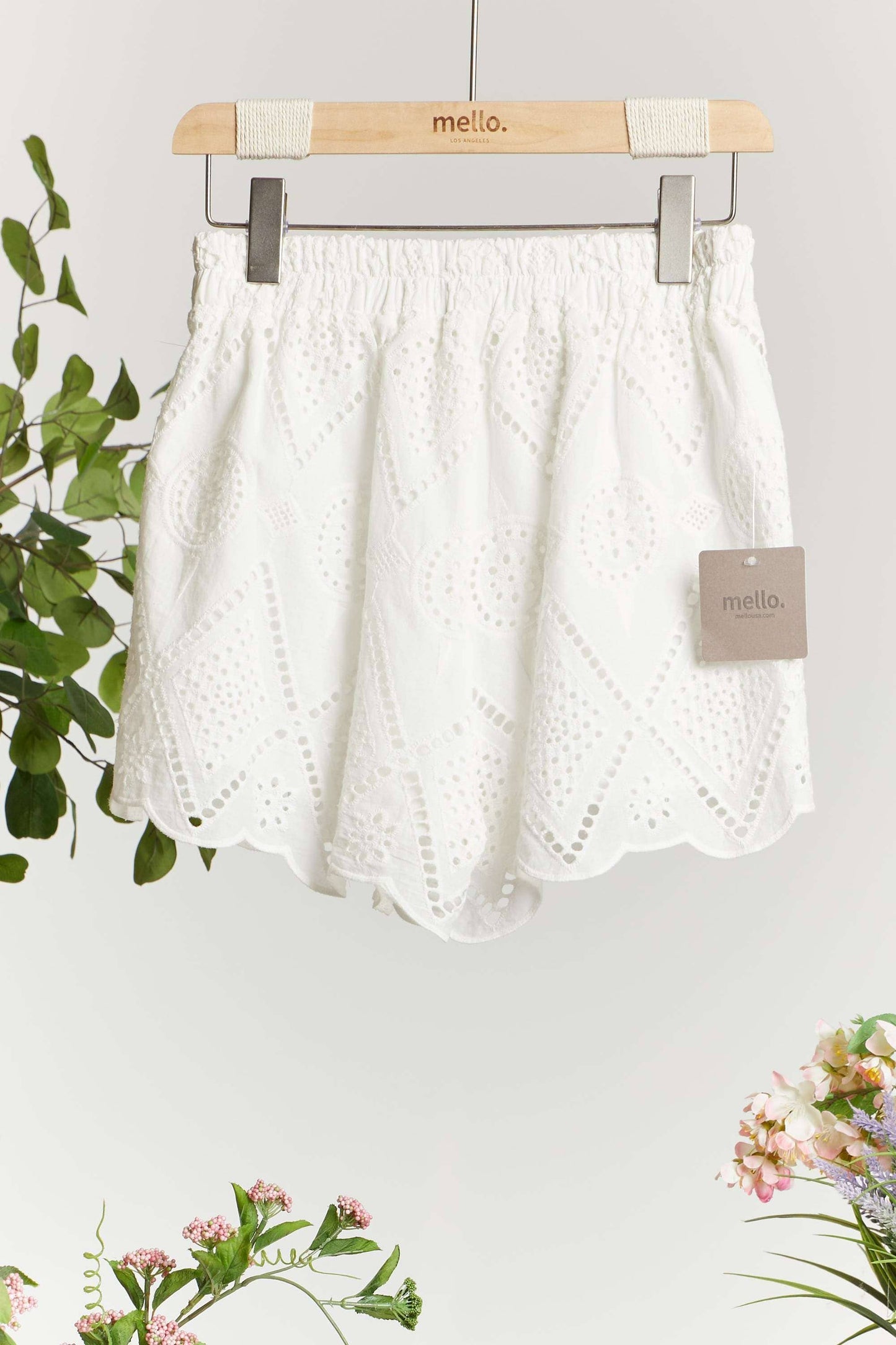 Elastic Waist Laced Shorts
