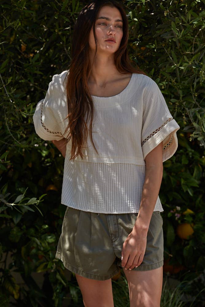 Woven Wide Leg Shorts