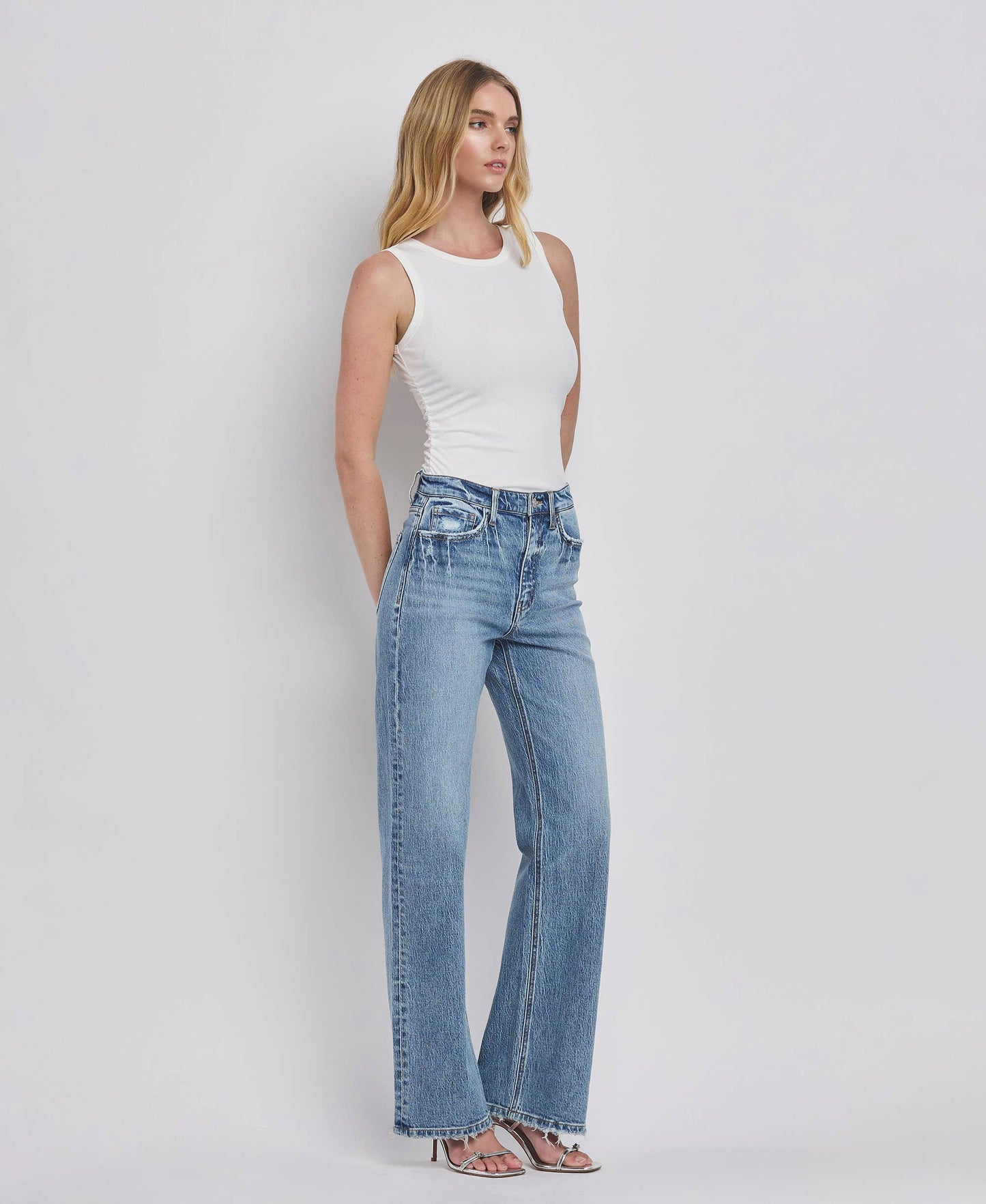 Vervet 90'S SUPER HIGH RISE WIDE JEANS