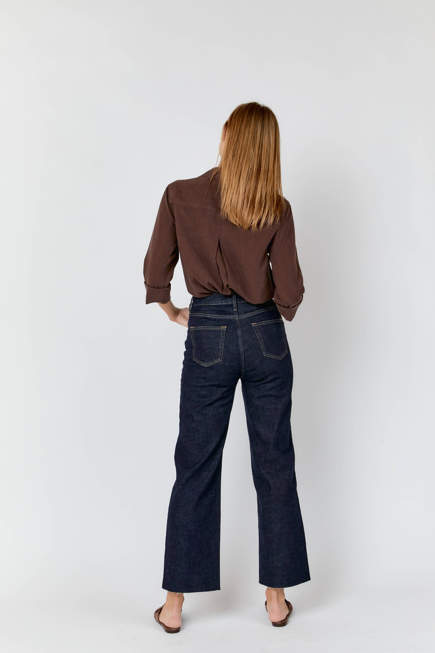 Oliver Thomas Aberdeen Ankle Crop High Rise Jean, Timbers