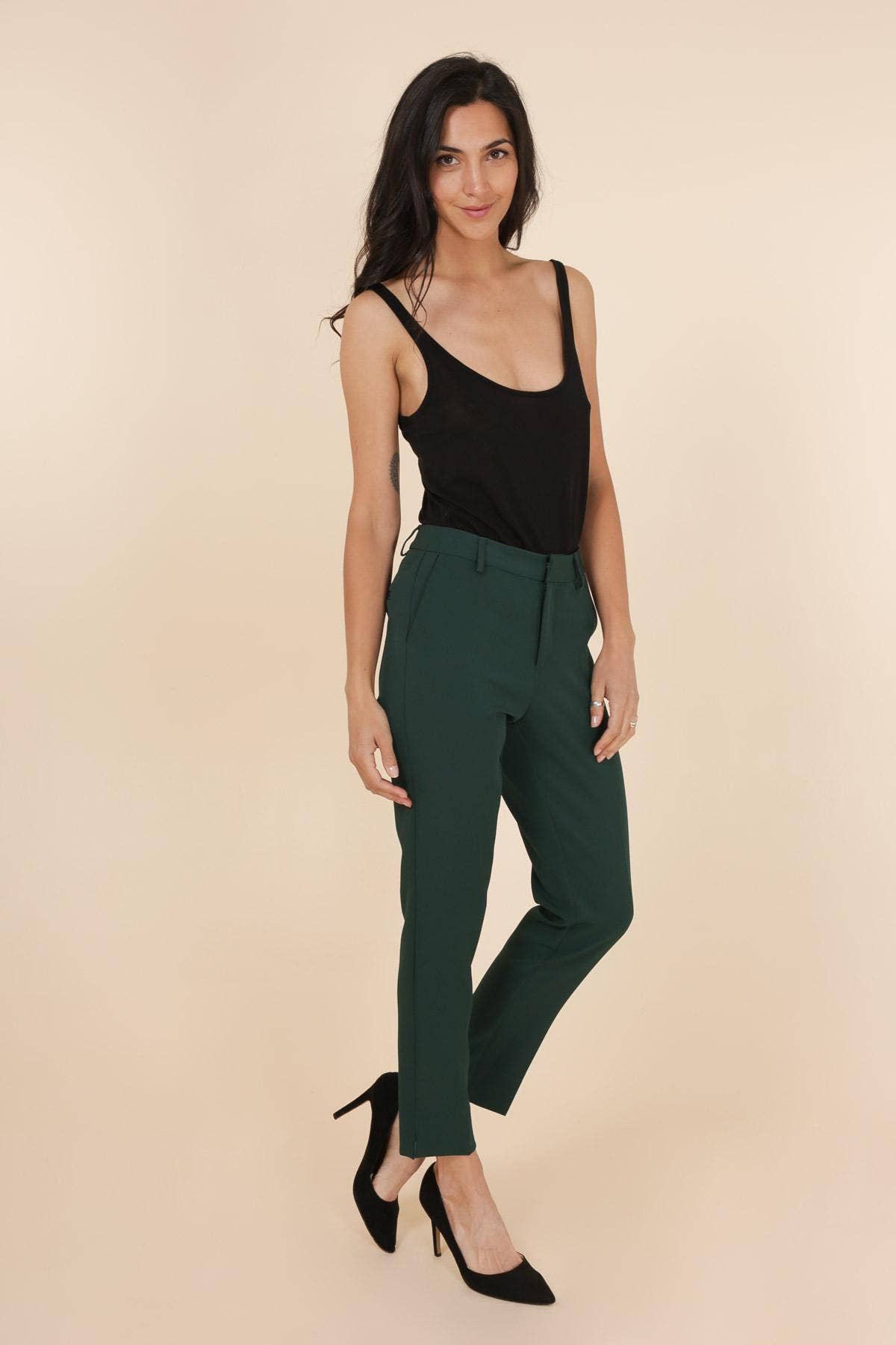 Signature High Waist Cigarette Pants