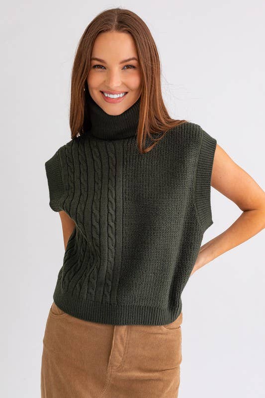 Turtle Neck Sweater Vest