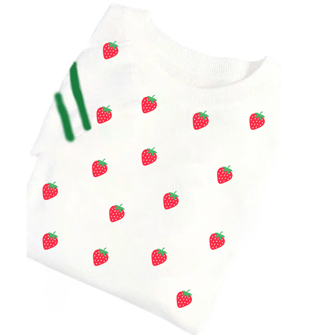 Strawberry Sweater - "Strawberry Fields Forever"