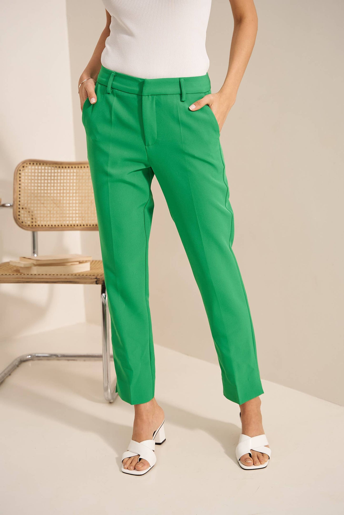 Signature High Waist Cigarette Pants