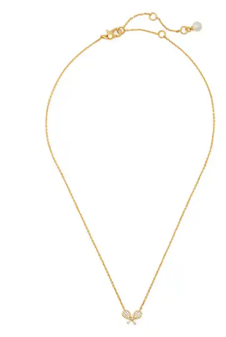 Tennis Pendant Necklace - Cubic Zirconia Racquets
