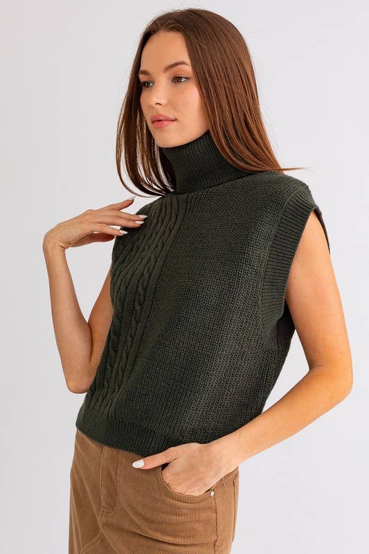 Turtle Neck Sweater Vest