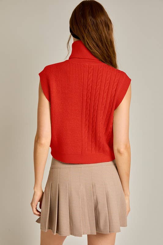 Turtle Neck Sweater Vest