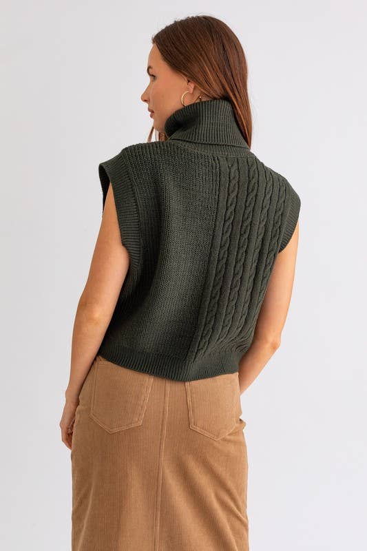 Turtle Neck Sweater Vest