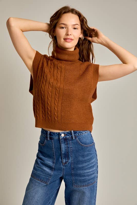 Turtle Neck Sweater Vest
