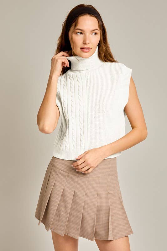 Turtle Neck Sweater Vest