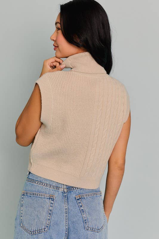 Turtle Neck Sweater Vest