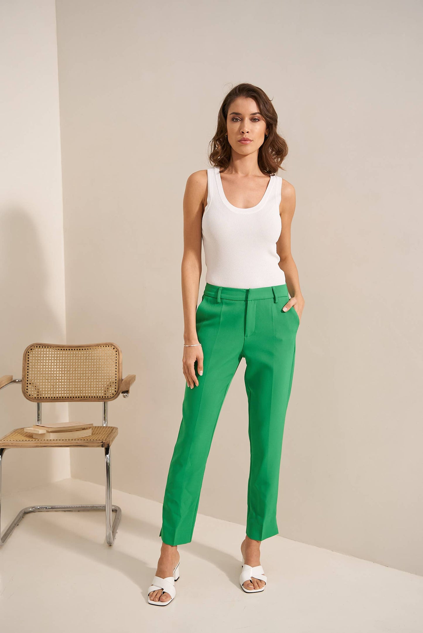 Signature High Waist Cigarette Pants