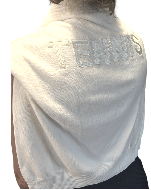 Runway Athletics Tennis Sweater - White Shine Lettering