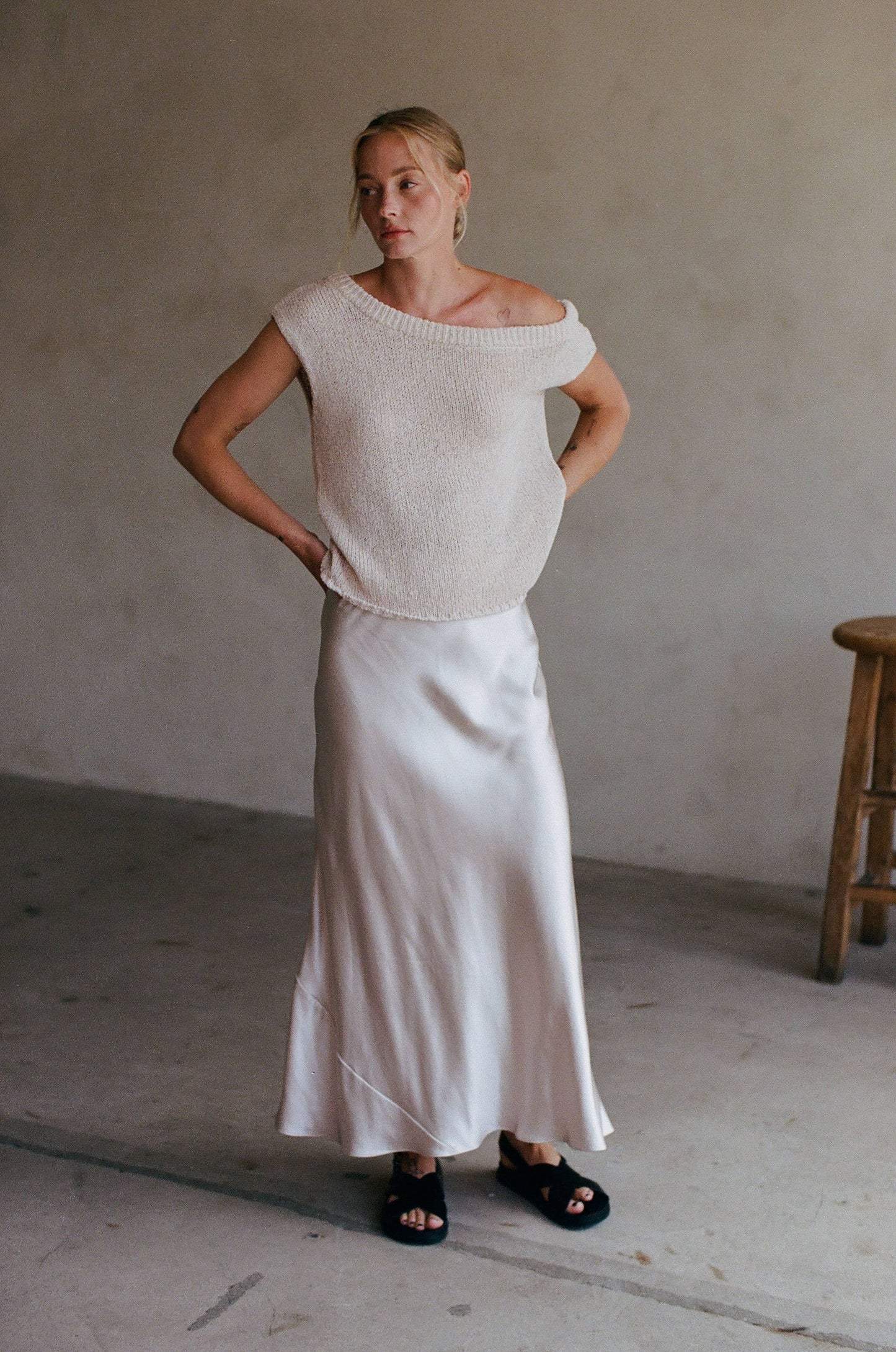 Satin Maxi Skirt