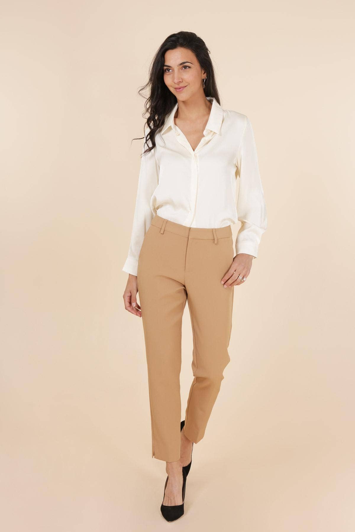 Signature High Waist Cigarette Pants