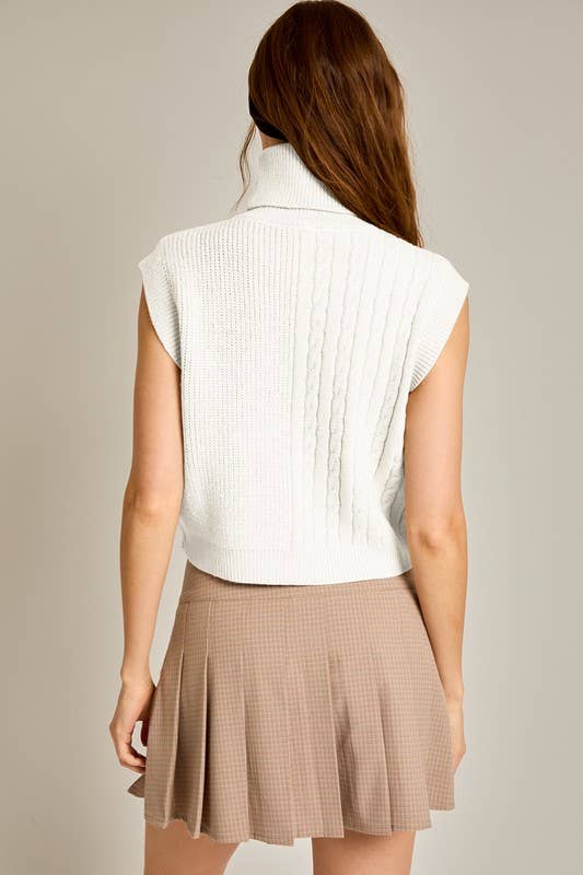 Turtle Neck Sweater Vest
