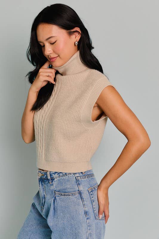 Turtle Neck Sweater Vest