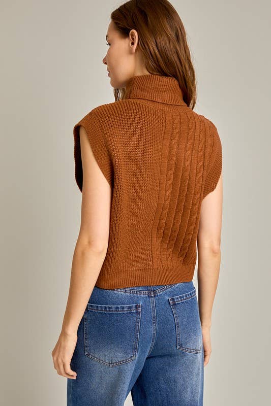 Turtle Neck Sweater Vest