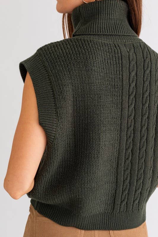 Turtle Neck Sweater Vest